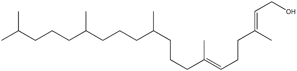 (2E,6E)-3,7,11,15,19-Pentamethylicosa-2,6-dien-1-ol 结构式