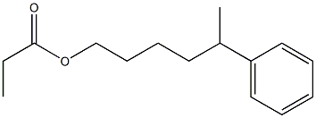 Propanoic acid 5-phenylhexyl ester Structure