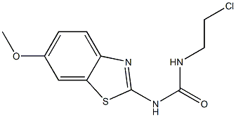 1-(2-クロロエチル)-3-(6-メトキシベンゾチアゾール-2-イル)尿素 化学構造式