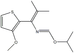 1-(3-Methoxy-2-thienyl)-1-[(isopropyloxy)methyleneamino]-2-methyl-1-propene Struktur