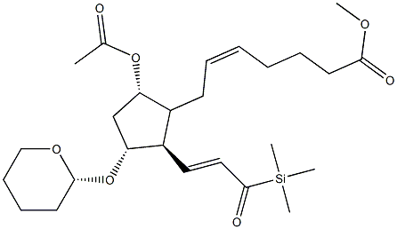 (Z)-7-[(1S,2R,3R,4R)-1-Acetoxy-4-[(tetrahydro-2H-pyran)-2-yloxy]-3-[2-(trimethylsilylcarbonyl)ethenyl]cyclopentan-2-yl]-5-heptenoic acid methyl ester