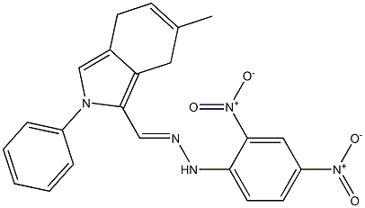 4,7-Dihydro-6-methyl-2-phenyl-2H-isoindole-1-carbaldehyde 2,4-dinitrophenyl hydrazone Struktur