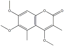 3,5-Dimethyl-4,6,7-trimethoxycoumarin,,结构式