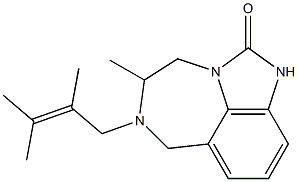 4,5,6,7-Tetrahydro-5-methyl-6-(2,3-dimethyl-2-butenyl)imidazo[4,5,1-jk][1,4]benzodiazepin-2(1H)-one Structure