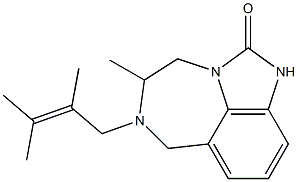 4,5,6,7-Tetrahydro-5-methyl-6-(2,3-dimethyl-2-butenyl)imidazo[4,5,1-jk][1,4]benzodiazepin-2(1H)-one,,结构式