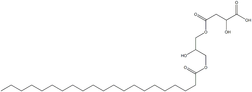 2-Hydroxybutanedioic acid hydrogen 4-[2-hydroxy-3-(henicosanoyloxy)propyl] ester 结构式