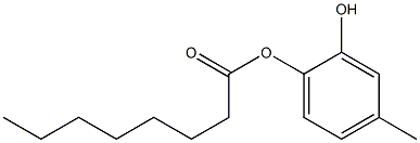 Octanoic acid 2-hydroxy-4-methylphenyl ester Structure