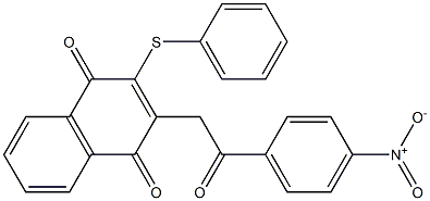 2-Phenylthio-3-[(4-nitrophenylcarbonyl)methyl]-1,4-naphthoquinone,,结构式