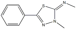 N,3-Dimethyl-5-phenyl-1,3,4-thiadiazol-2(3H)-imine 结构式