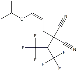 (Z)-2-Cyano-2-[1-(trifluoromethyl)-2,2,2-trifluoroethyl]-5-isopropoxy-4-pentenenitrile|