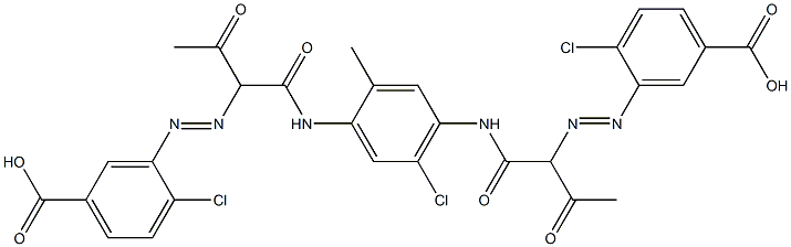 1,4-Bis[2-(5-carboxy-2-chlorophenylazo)-1,3-dioxobutylamino]-5-chloro-2-methylbenzene