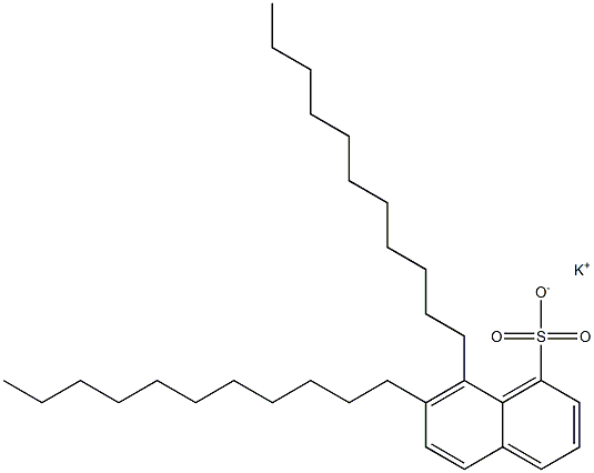 7,8-Diundecyl-1-naphthalenesulfonic acid potassium salt 结构式