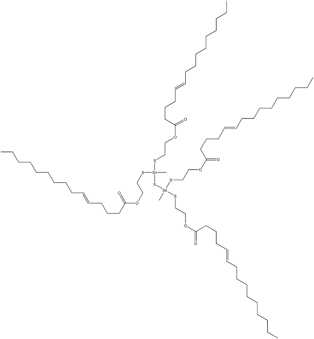 Bis[methylbis[[2-(4-tetradecenylcarbonyloxy)ethyl]thio]stannyl] sulfide