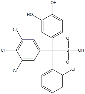 (2-Chlorophenyl)(3,4,5-trichlorophenyl)(3,4-dihydroxyphenyl)methanesulfonic acid