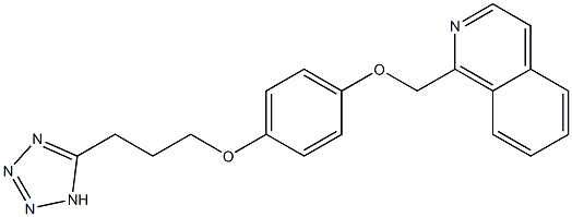 1-[4-[3-(1H-Tetrazol-5-yl)propoxy]phenoxymethyl]isoquinoline Struktur