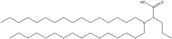 2-(ジヘキサデシルアミノ)吉草酸 化学構造式