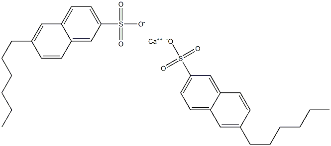 Bis(6-hexyl-2-naphthalenesulfonic acid)calcium salt,,结构式