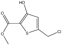 3-ヒドロキシ-5-クロロメチルチオフェン-2-カルボン酸メチル 化学構造式