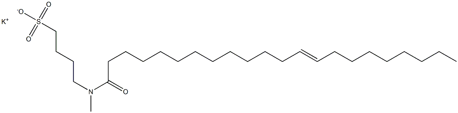 4-[N-[(E)-1-Oxo-13-docosen-1-yl]-N-methylamino]-1-butanesulfonic acid potassium salt Structure