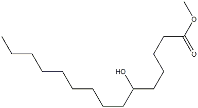 6-ヒドロキシペンタデカン酸メチル 化学構造式