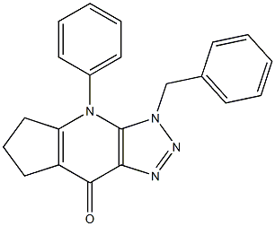 3-Benzyl-4-phenyl-3,5,6,7-tetrahydrocyclopenta[b]-1,2,3-triazolo[4,5-e]pyridin-8(4H)-one Structure