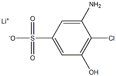 3-Amino-4-chloro-5-hydroxybenzenesulfonic acid lithium salt Structure