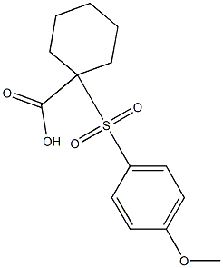 1-(4-Methoxyphenylsulfonyl)cyclohexane-1-carboxylic acid Struktur