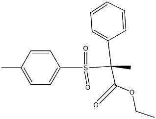 [R,(-)]-2-Phenyl-2-(p-tolylsulfonyl)propionic acid ethyl ester Struktur