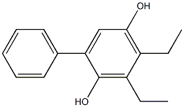 2-Phenyl-5,6-diethylbenzene-1,4-diol 结构式