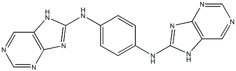 8,8'-[1,4-Phenylenebis(imino)]bis(7H-purine) Struktur