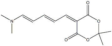 2,2-Dimethyl-5-(5-dimethylamino-2,4-pentanedienylidene)-1,3-dioxane-4,6-dione,,结构式