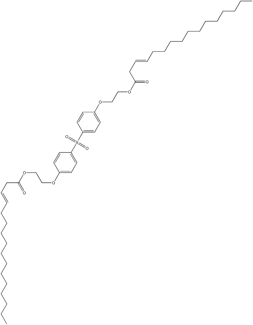 Bis[4-[2-(3-hexadecenoyloxy)ethoxy]phenyl] sulfone Struktur