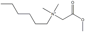 N-(Methoxycarbonylmethyl)-N,N-dimethyl-1-hexanaminium Structure