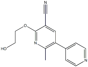 2-(2-Hydroxyethoxy)-5-(4-pyridinyl)-6-methylpyridine-3-carbonitrile 结构式