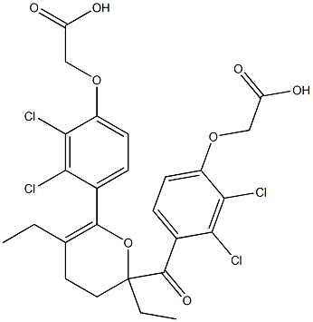  [2,3-Dichloro-4-[[6-[2,3-dichloro-4-(carboxymethoxy)phenyl]-2,5-diethyl-3,4-dihydro-2H-pyran-2-yl]carbonyl]phenoxy]acetic acid