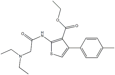 2-[[(Diethylamino)acetyl]amino]-4-(4-methylphenyl)thiophene-3-carboxylic acid ethyl ester Structure