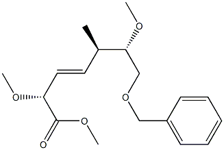 (2R,5R,6S,3E)-7-(Benzyloxy)-2,6-dimethoxy-5-methyl-3-heptenoic acid methyl ester 结构式