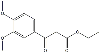 3-オキソ-3-(3,4-ジメトキシフェニル)プロピオン酸エチル 化学構造式