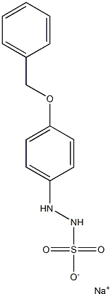 2-[p-(ベンジルオキシ)フェニル]ヒドラジンスルホン酸ナトリウム 化学構造式