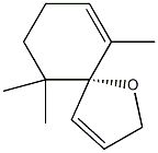 (5R)-6,6,10-トリメチル-1-オキサスピロ[4.5]デカ-3,9-ジエン 化学構造式