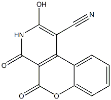 3,4-Dihydro-2-hydroxy-4,5-dioxo-5H-[1]benzopyrano[3,4-c]pyridine-1-carbonitrile,,结构式