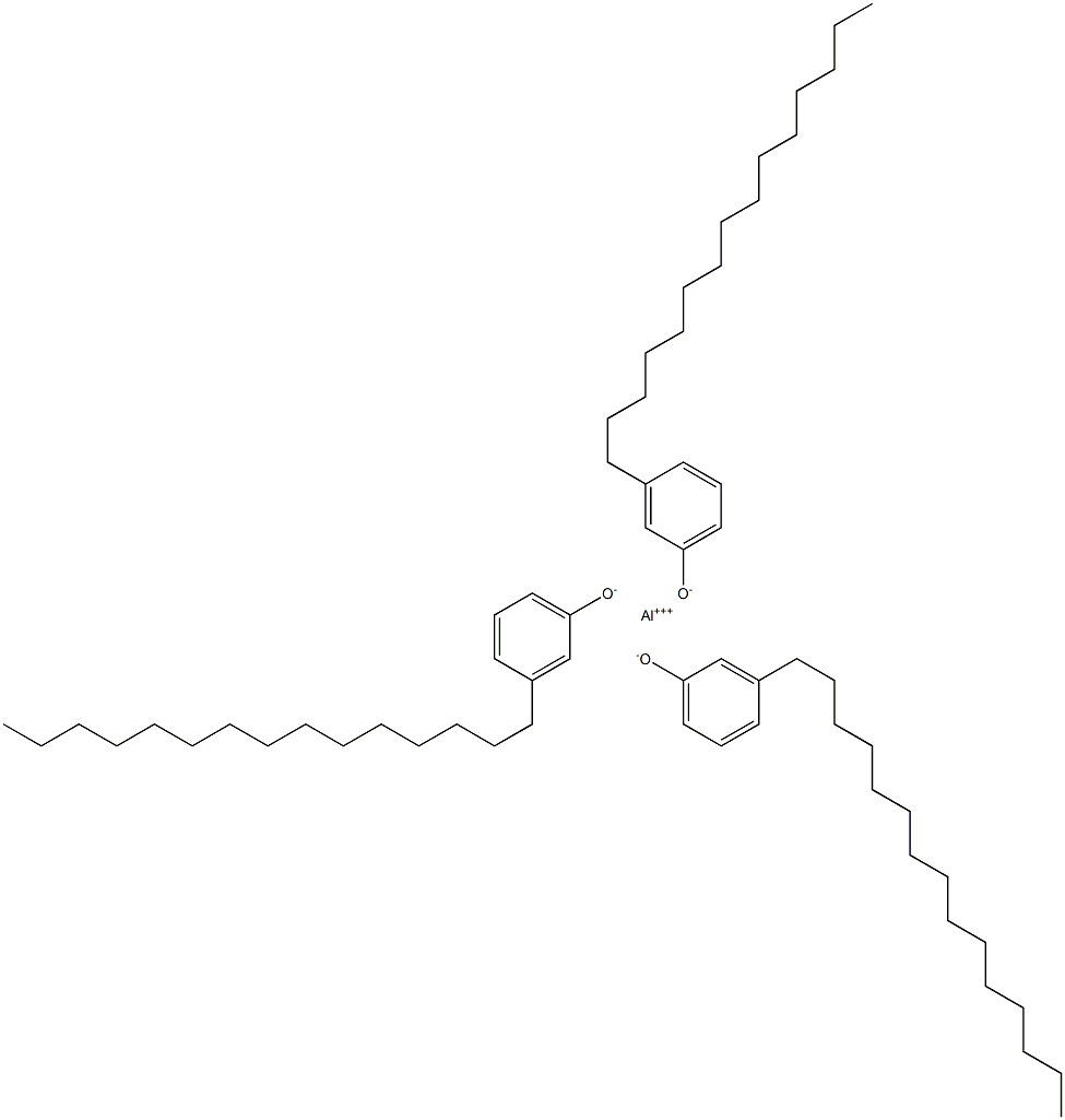 Aluminum tri(3-pentadecylphenolate) Structure