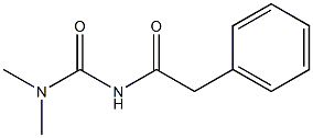 1-(フェニルアセチル)-3,3-ジメチル尿素 化学構造式