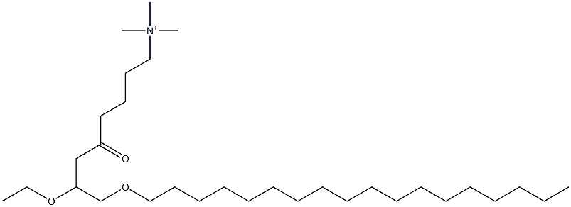 5-[2-Ethoxy-3-(octadecyloxy)propyl]-N,N,N-trimethyl-5-oxo-1-pentanaminium 结构式