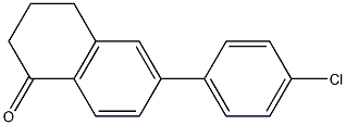 6-(4-クロロフェニル)-3,4-ジヒドロナフタレン-1(2H)-オン 化学構造式