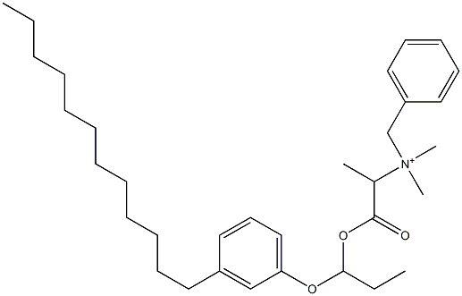 N,N-Dimethyl-N-benzyl-N-[1-[[1-(3-dodecylphenyloxy)propyl]oxycarbonyl]ethyl]aminium Structure