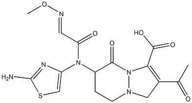 6-[(2-Amino-4-thiazolyl)(methoxyimino)acetylamino]-2-acetyl-5,6,7,8-tetrahydro-5-oxo-1H-pyrazolo[1,2-a]pyridazine-3-carboxylic acid