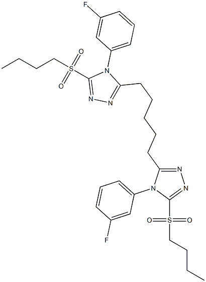 5,5'-(1,5-Pentanediyl)bis[4-(3-fluorophenyl)-3-butylsulfonyl-4H-1,2,4-triazole] Structure