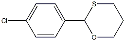 2-(4-クロロフェニル)-1,3-オキサチアン 化学構造式