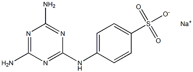 4-[(4,6-Diamino-1,3,5-triazin-2-yl)amino]benzenesulfonic acid sodium salt,,结构式